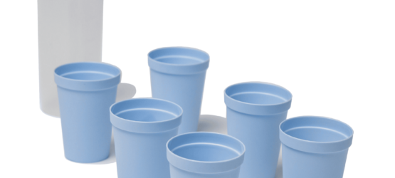 6 Pack Plastic Kids Cups Reusable, light blue cupa for kids, 7oz cups