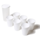 6 pack plastic kids cups reusable, white plastic cups, 7 oz kids cups, picnic cups, party cups