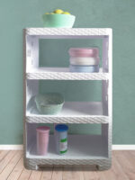 4-Tier Plastic Storage Shelving Unit, outdoor shelves