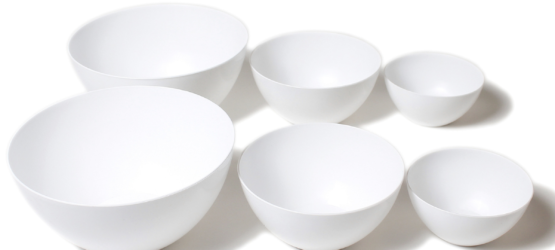 6 pack kitchen bowls, plastic bowls for kitchen, white plaastic bowls, cereal bowls, salad bowls