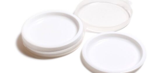 8 Pack Plastic Plates , white reusable plates, kids plates