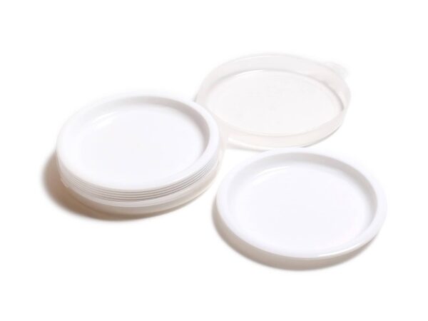 8 Pack Plastic Plates , white reusable plates, kids plates